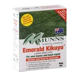 Munns Emerald Kikuyu Lawn Seed Mix (95% straight seed)