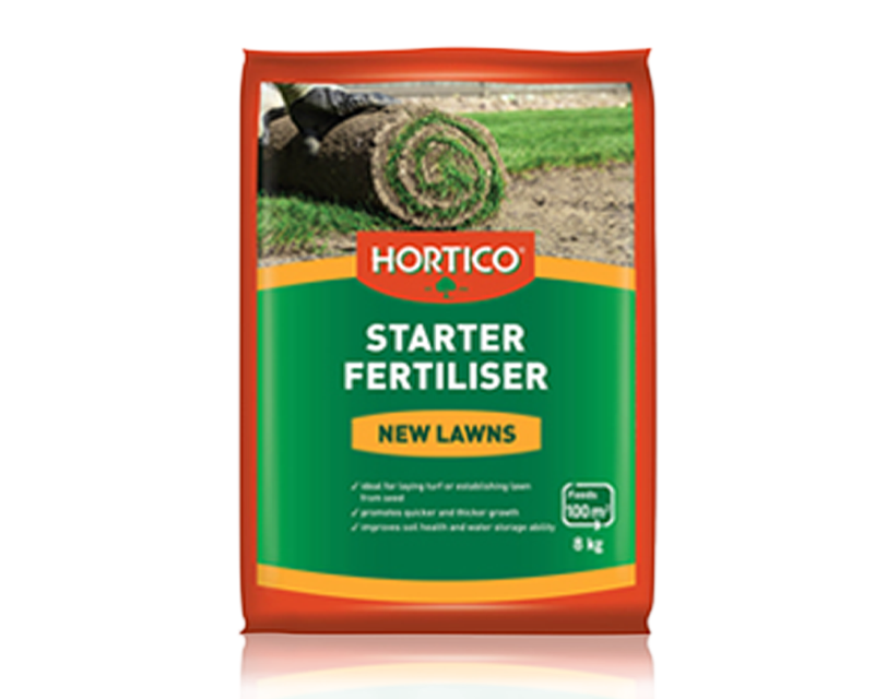 Hortico 8kg Starter Fertiliser For New Lawns 