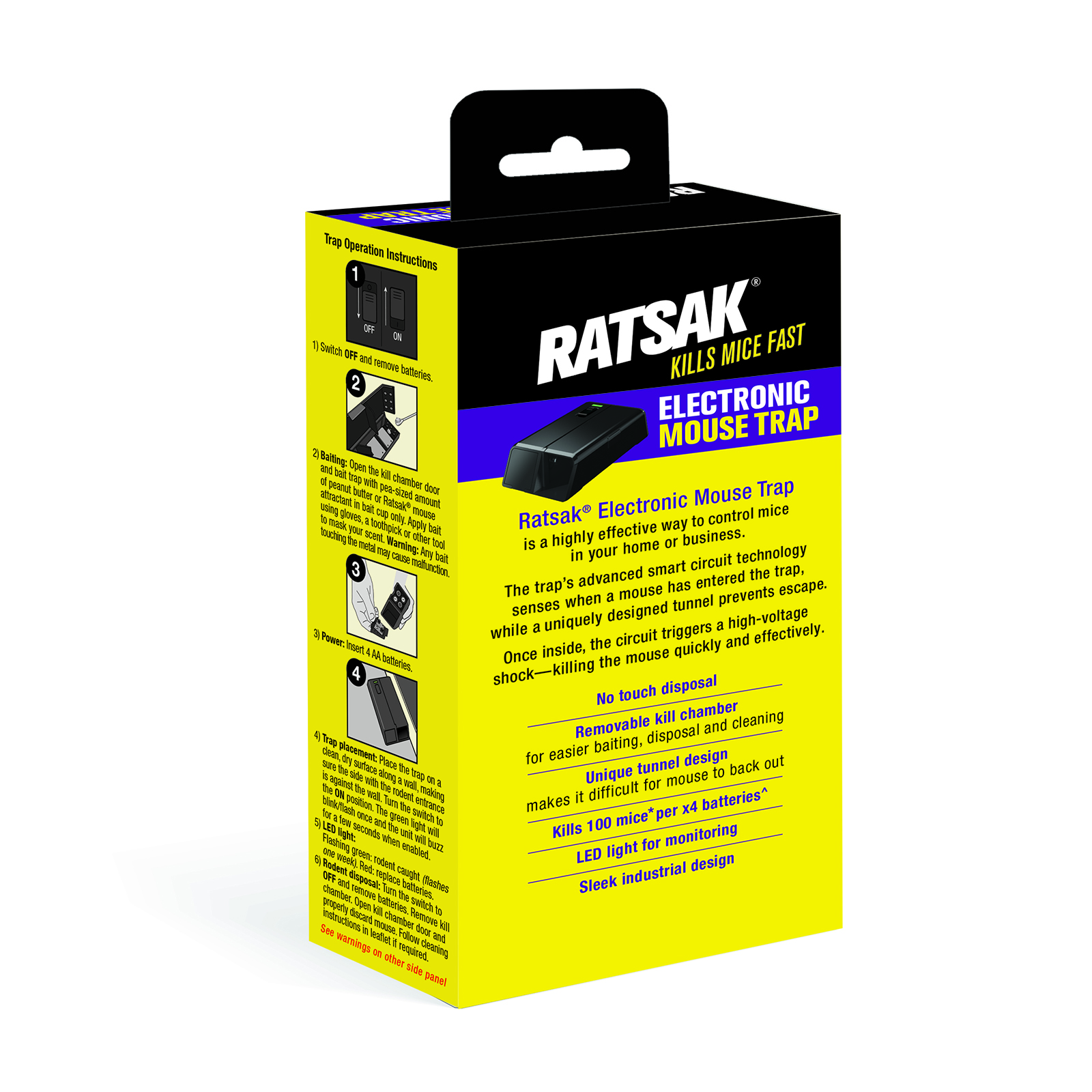 RATSAK Clean Kill Mouse Trap - 3 Pack - Bunnings Australia